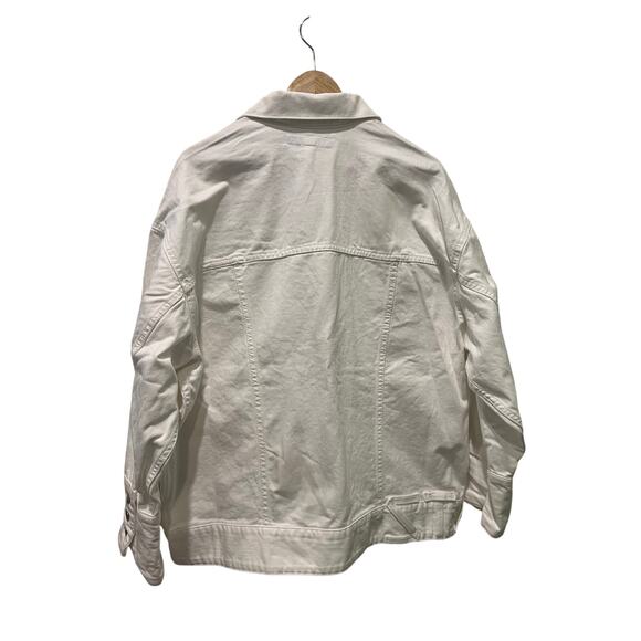 STAUD + Wrangler THE BIGGEST JEAN JACKET in White Size S/M - Picture 3 of 9
